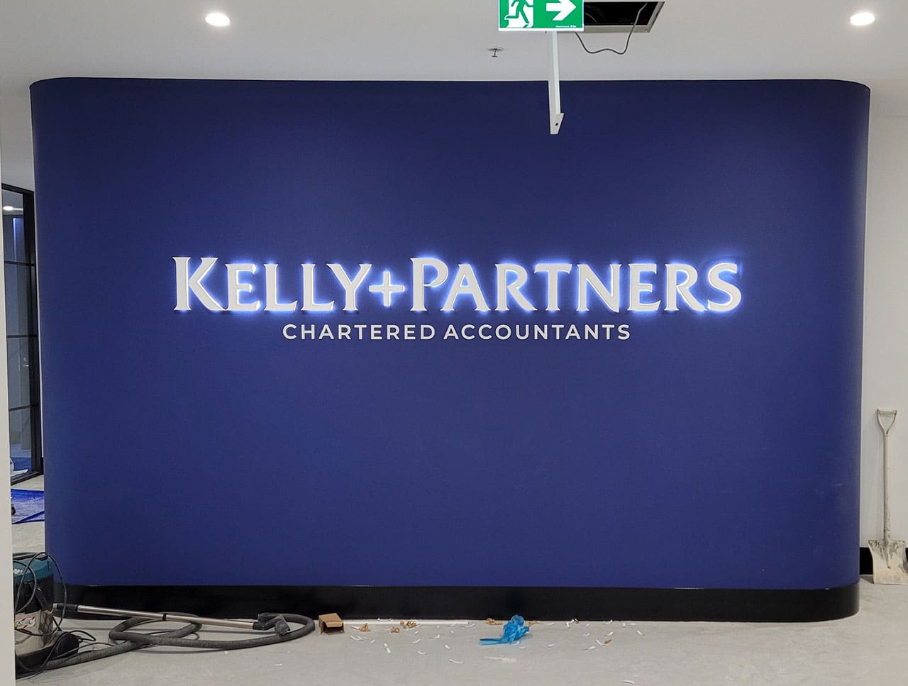 Kelly Partners reception lightbox